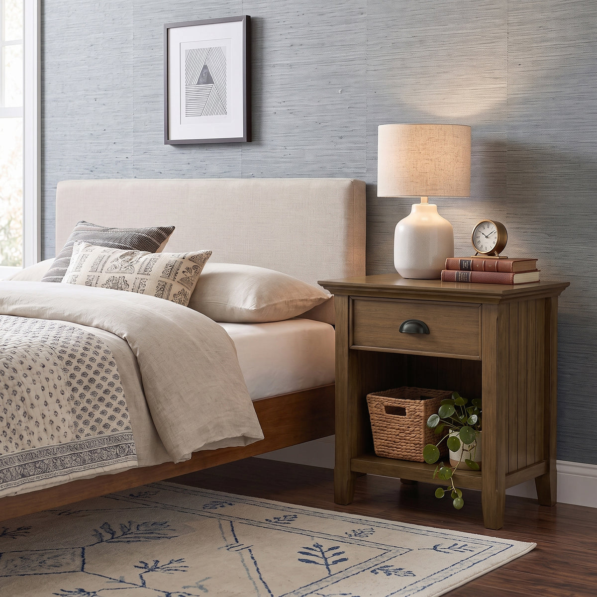 Rustic Natural Aged Brown | Acadian Nightstand