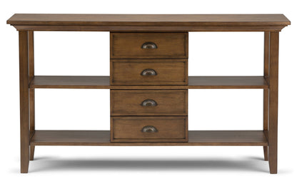 Rustic Natural Aged Brown | Redmond 54 inch Console Sofa Table