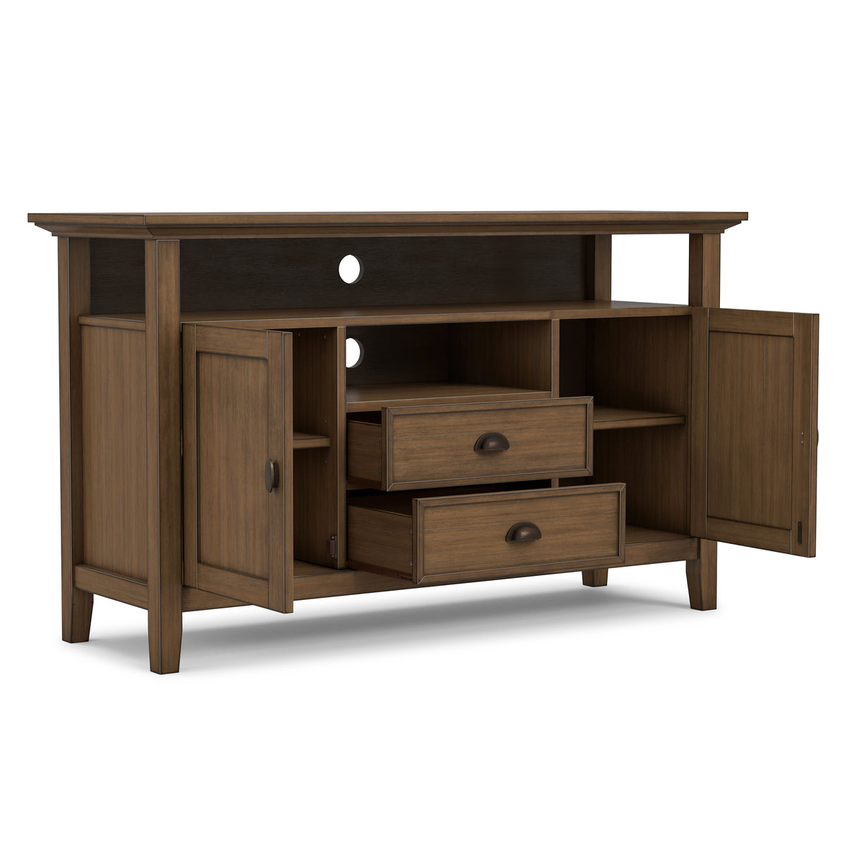 Rustic Natural Aged Brown | Redmond Tall TV Stand