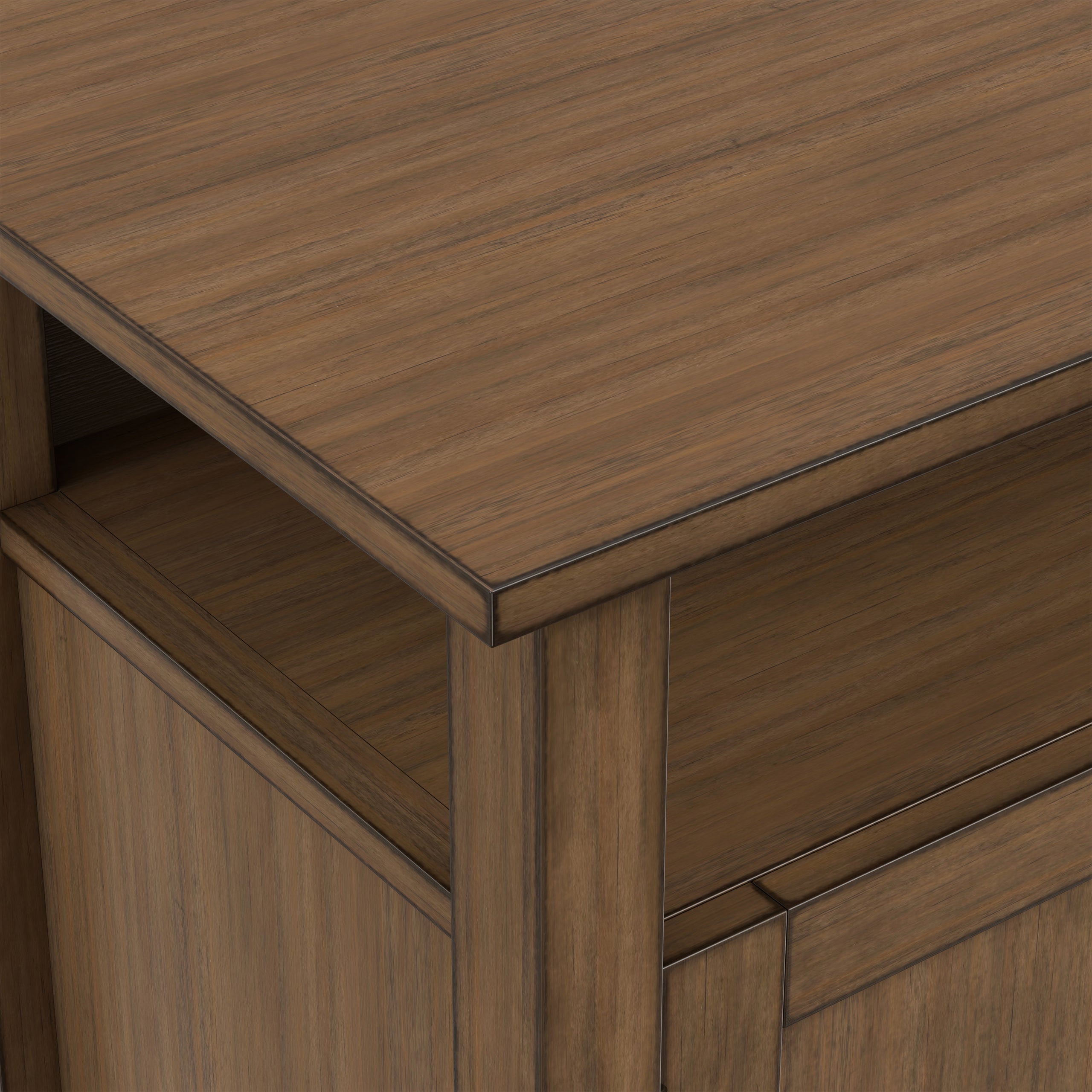 Rustic Natural Aged Brown | Redmond Tall TV Stand