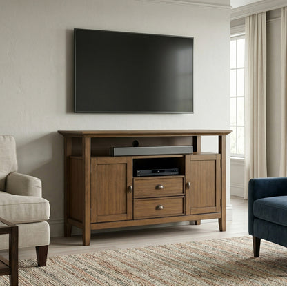 Rustic Natural Aged Brown | Redmond Tall TV Stand