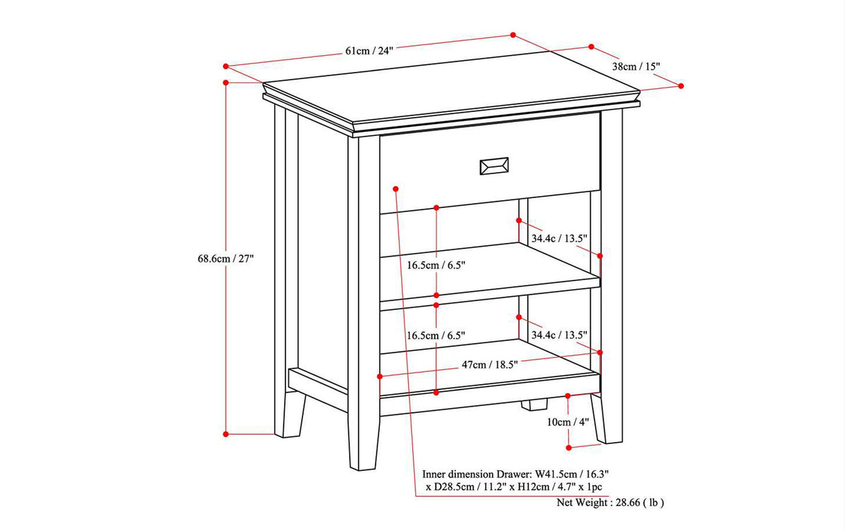 Distressed Grey | Artisan Bedside Table