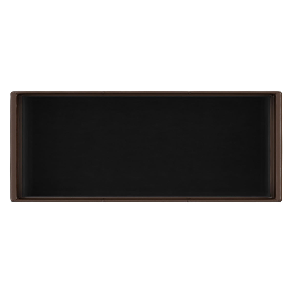 Chocolate Brown Vegan Leather | Avalon 3 Trays Ottoman in Vegan Leather