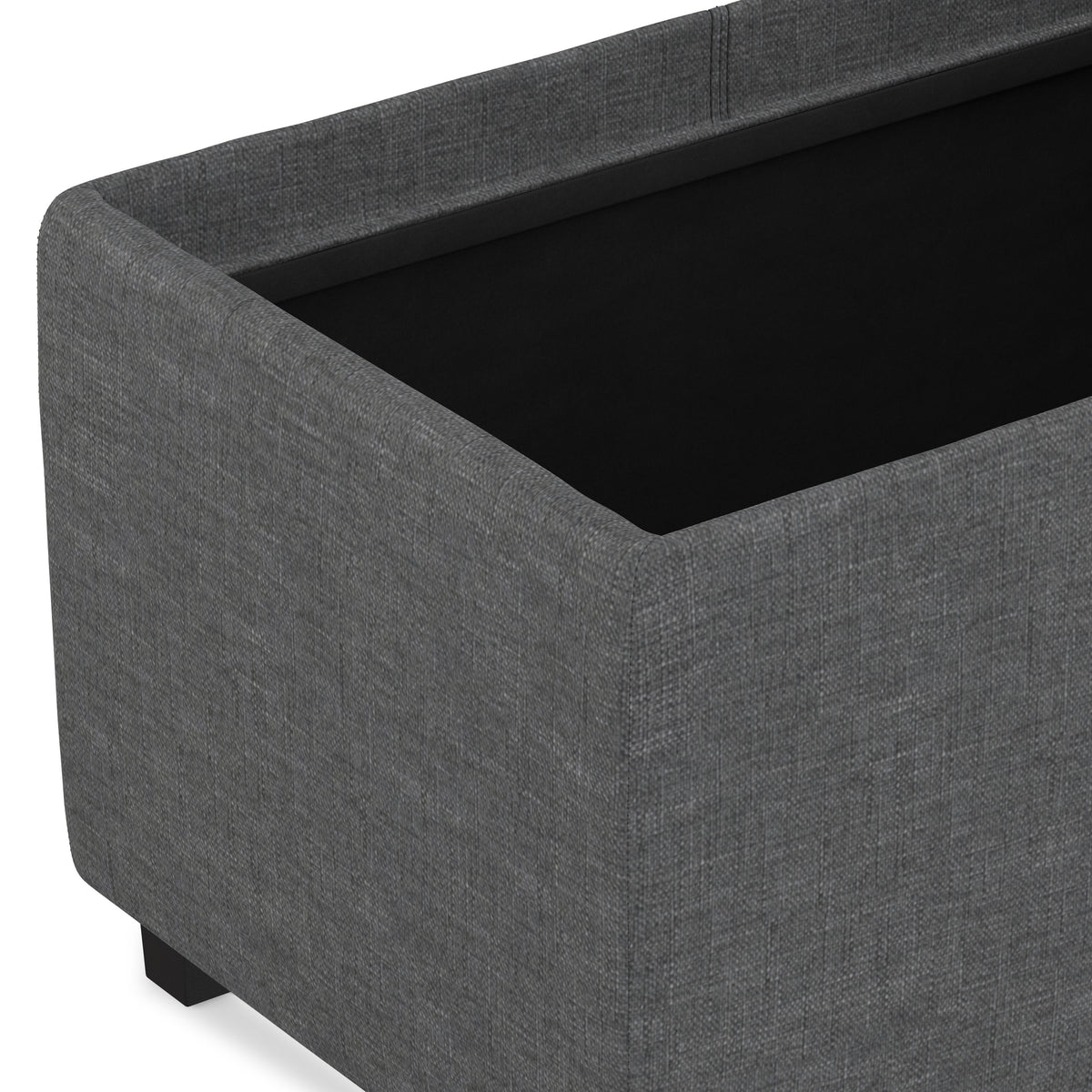 Slate Grey Linen Style Fabric | Avalon 3 Trays Ottoman in Linen