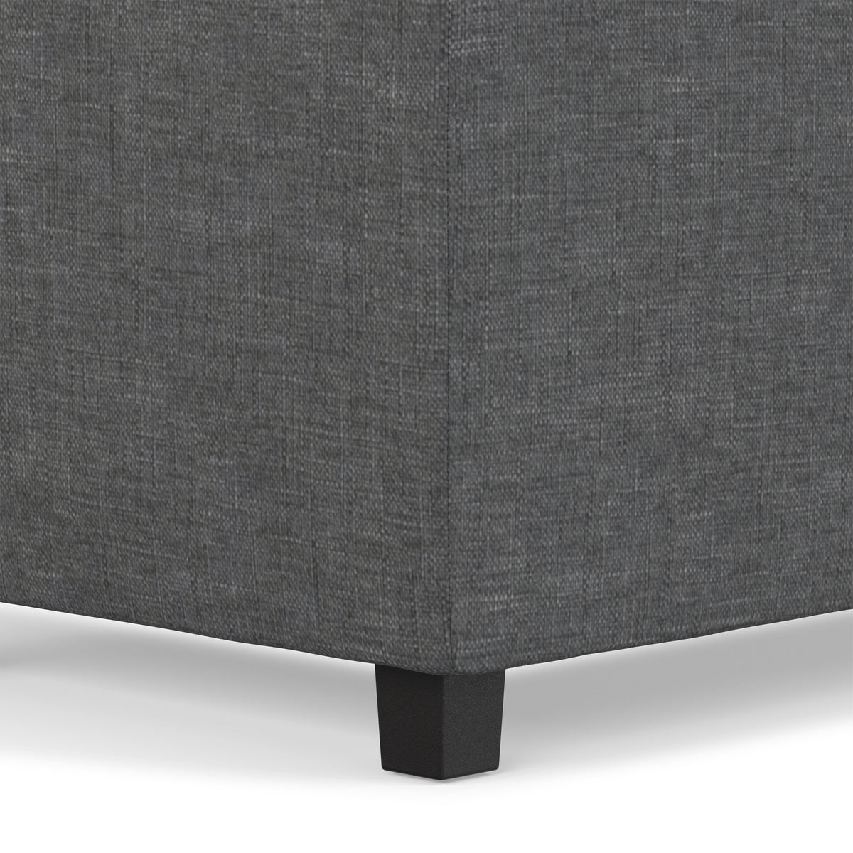 Slate Grey Linen Style Fabric | Avalon 3 Trays Ottoman in Linen