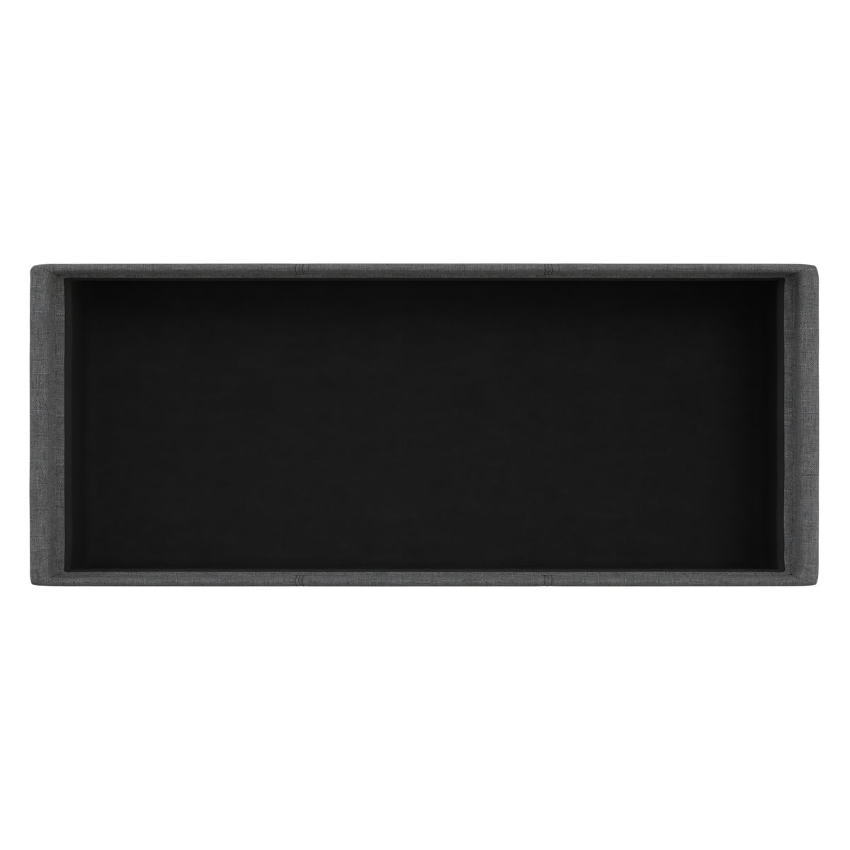 Slate Grey Linen Style Fabric | Avalon 3 Trays Ottoman in Linen