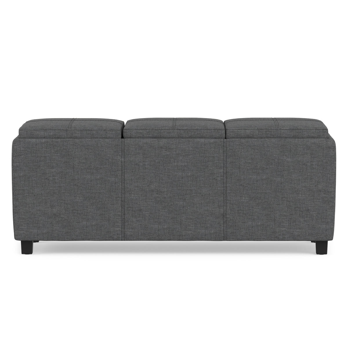 Slate Grey Linen Style Fabric | Avalon 3 Trays Ottoman in Linen