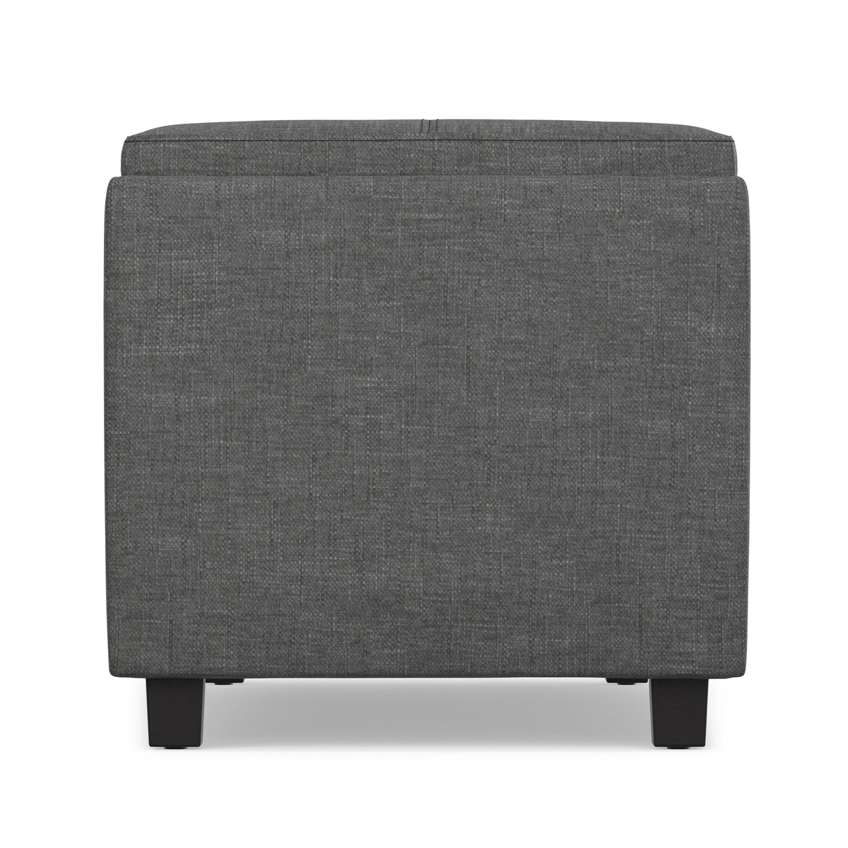Slate Grey Linen Style Fabric | Avalon 3 Trays Ottoman in Linen
