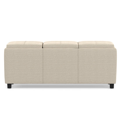 Natural Linen Style Fabric | Avalon 3 Trays Ottoman in Linen