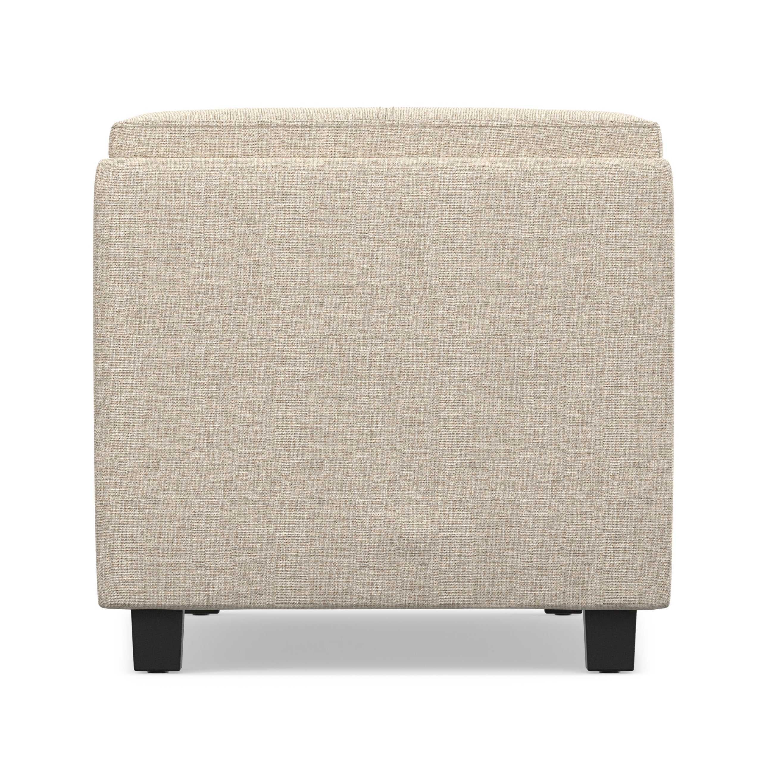 Natural Linen Style Fabric | Avalon 3 Trays Ottoman in Linen