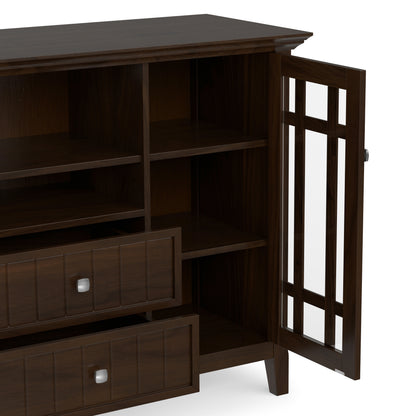 Brunette Brown Solid Wood - Pine | Bedford Tall TV Stand
