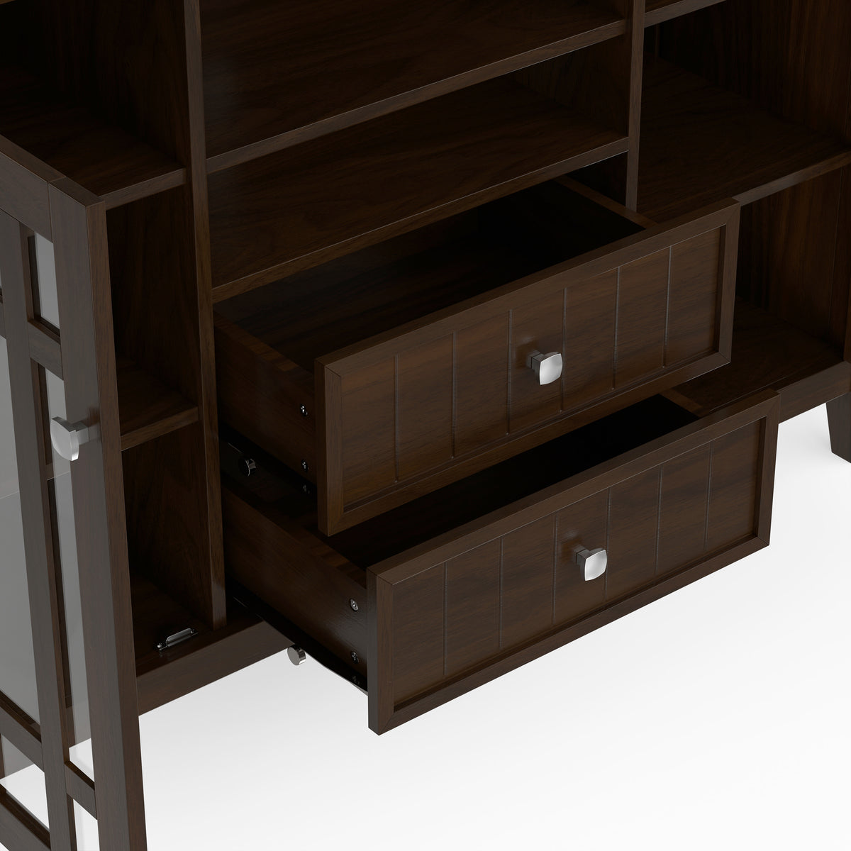 Brunette Brown Solid Wood - Pine | Bedford Tall TV Stand