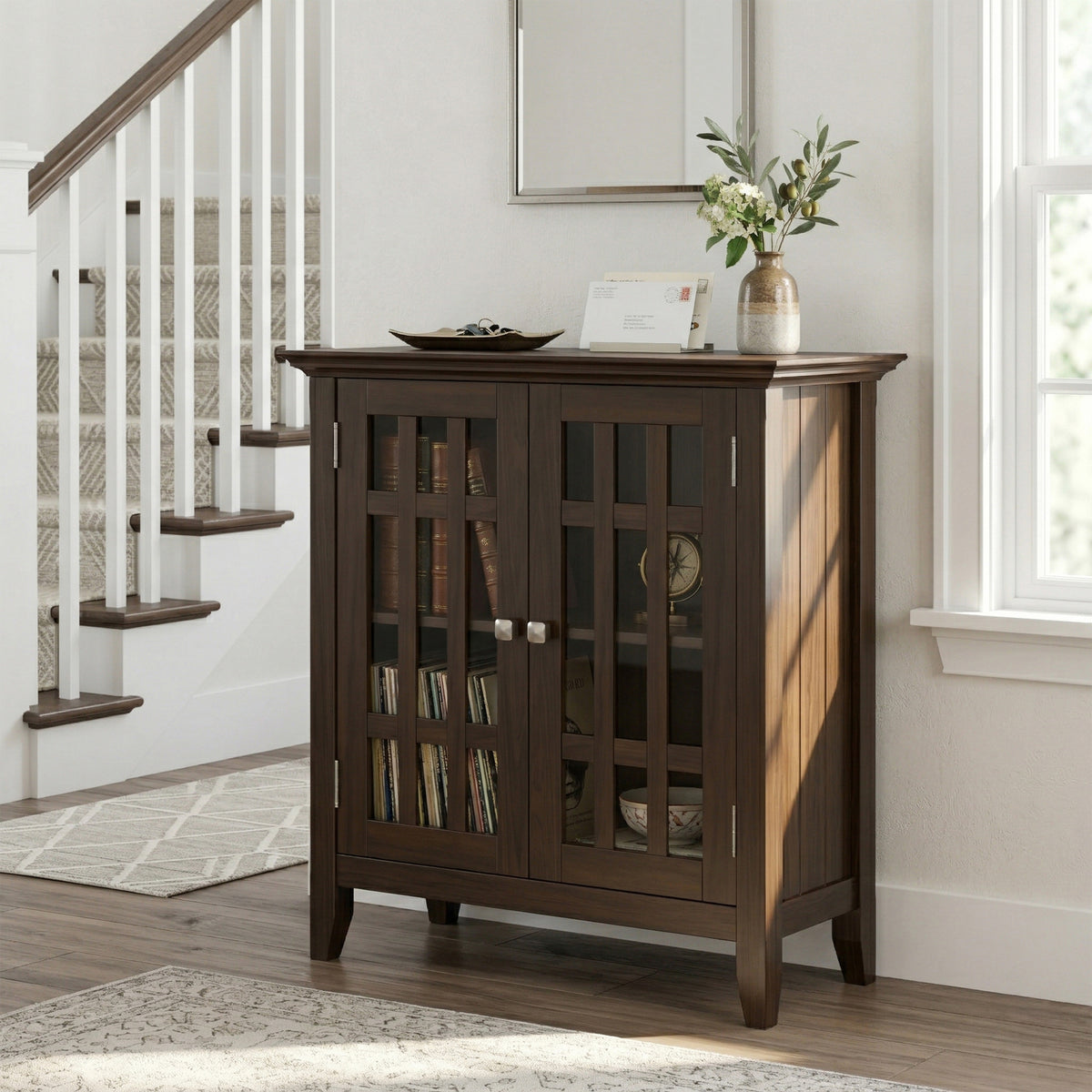 Brunette Brown | Bedford Low Storage Media Cabinet