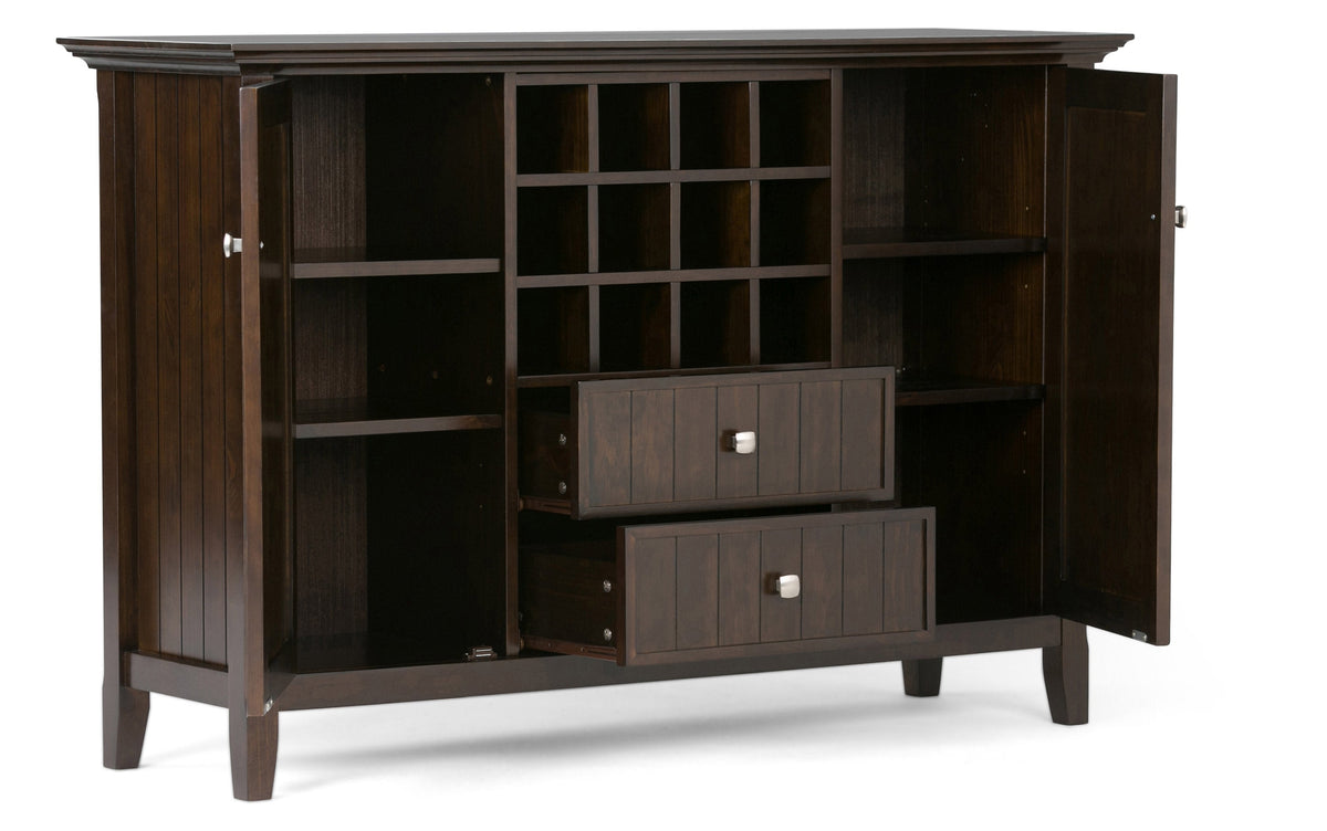Brunette Brown | Bedford Sideboard Buffet & Winerack