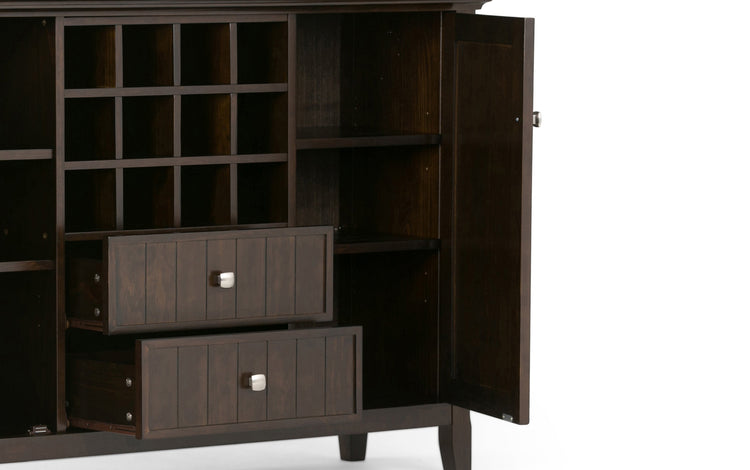 Brunette Brown | Bedford Sideboard Buffet & Winerack