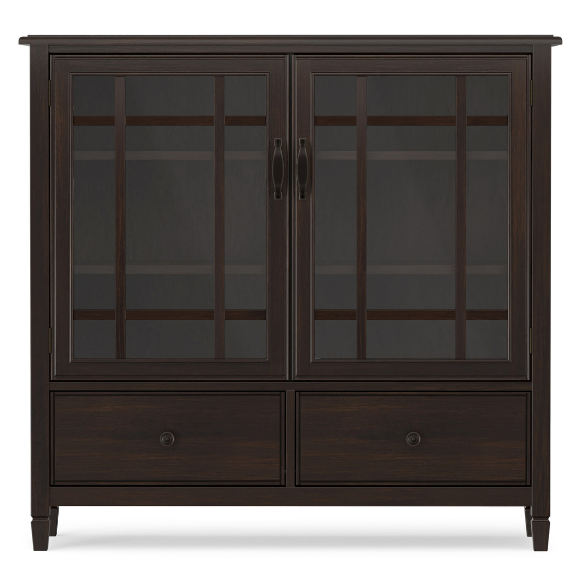 Dark Chestnut Brown Solid Wood - Pine | Connaught Tall Storage Cabinet