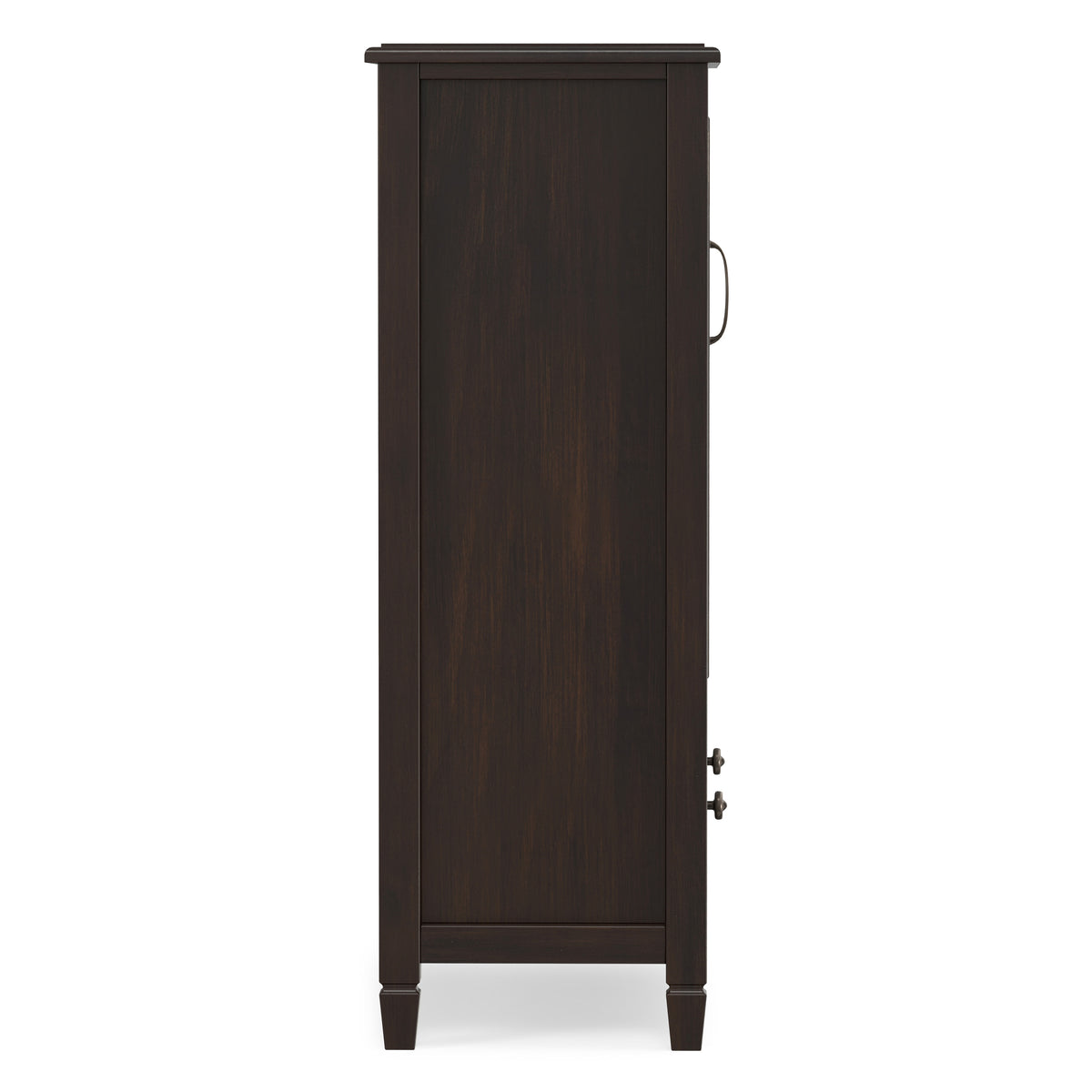 Dark Chestnut Brown Solid Wood - Pine | Connaught Tall Storage Cabinet