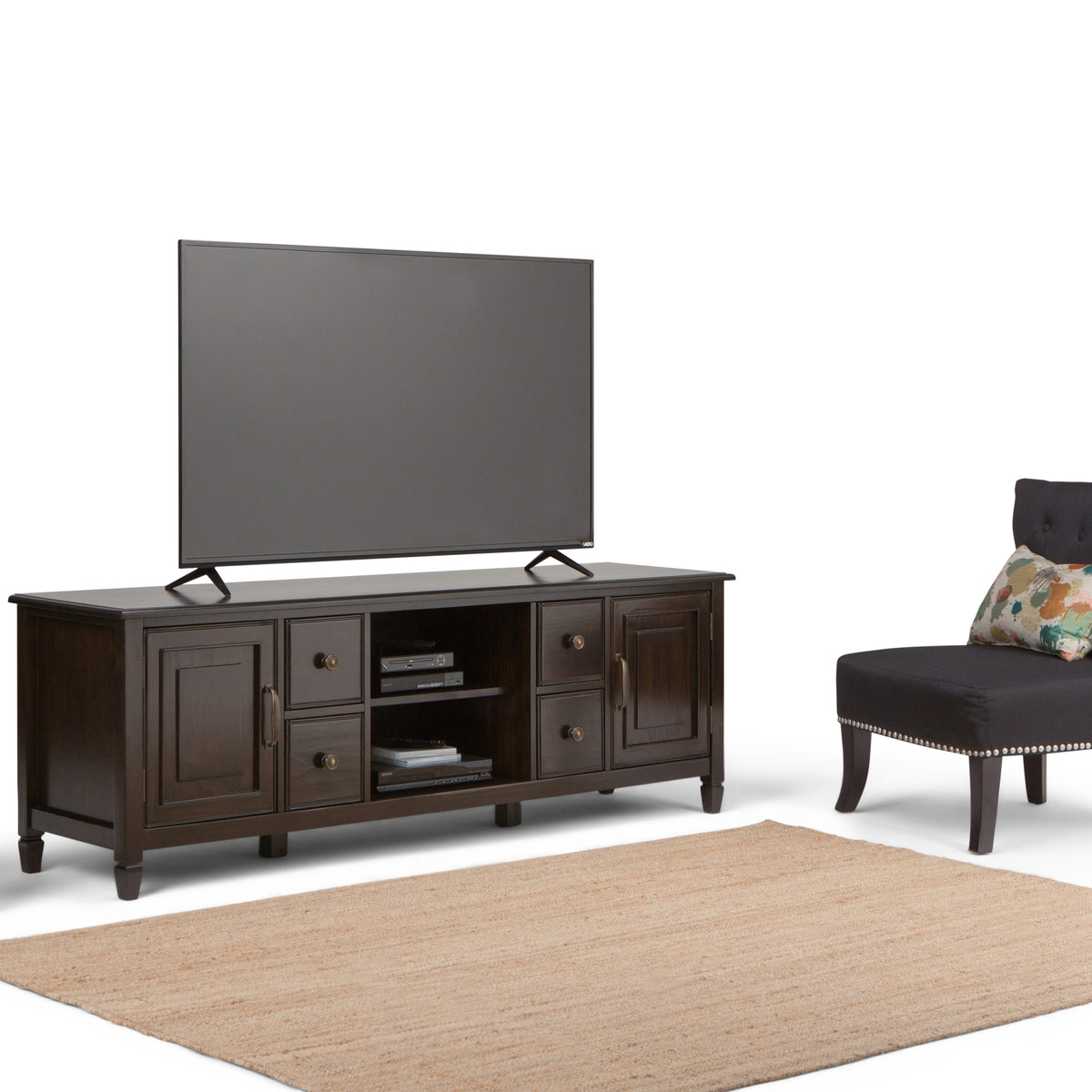 Dark Chestnut Brown | Connaught 72 inch TV Stand