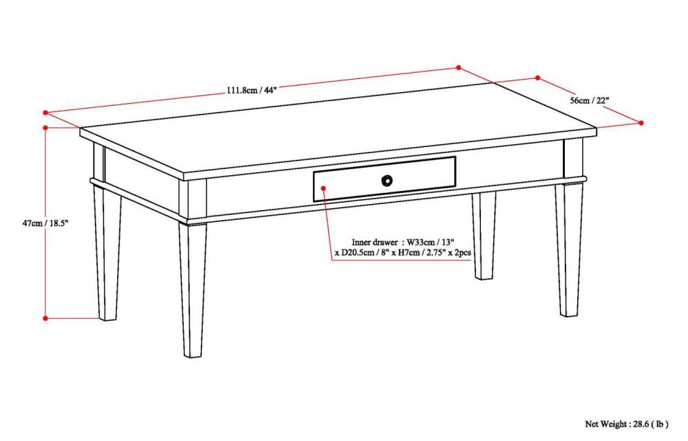 Brunette Brown | Carlton Coffee Table