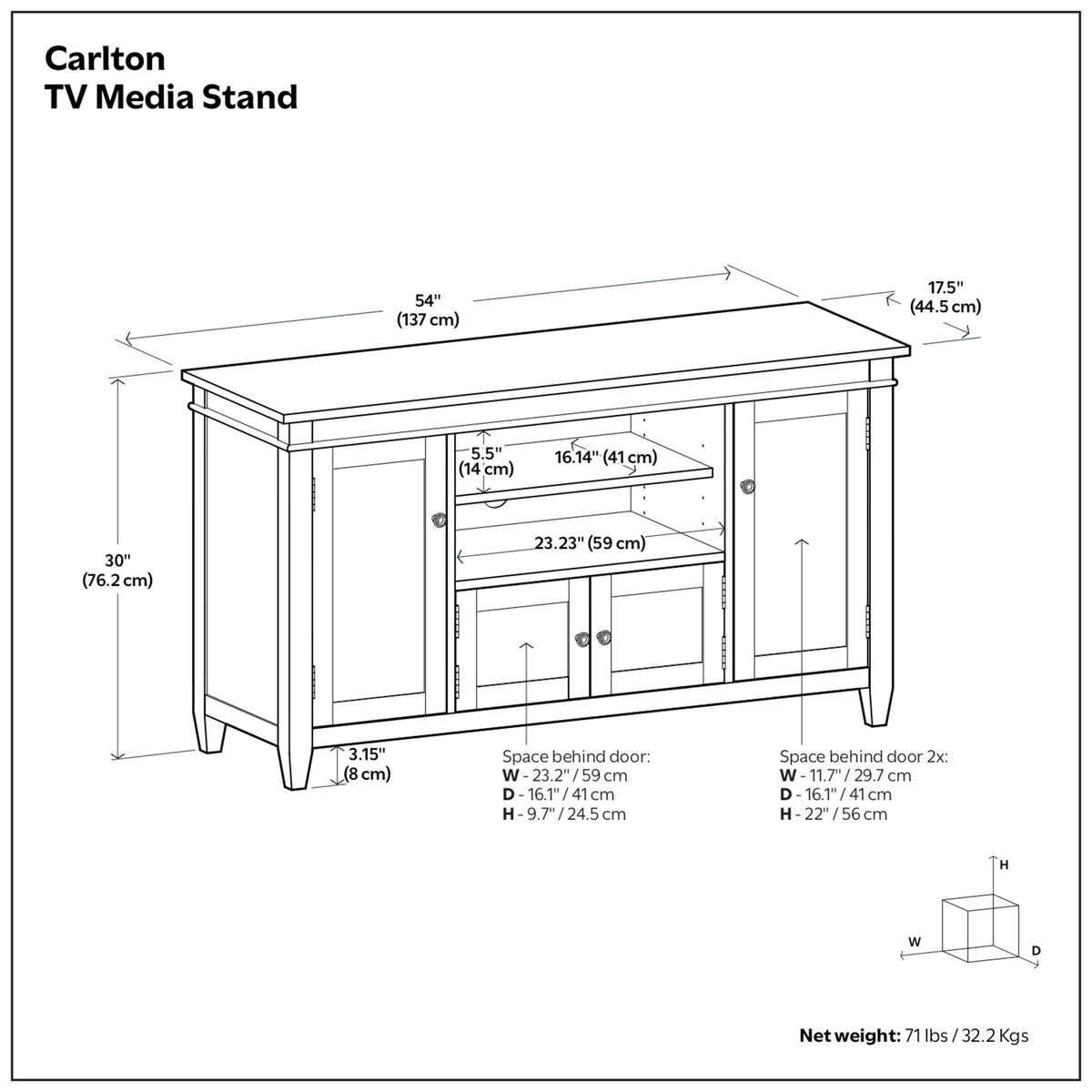 Brunette Brown | Carlton TV Stand