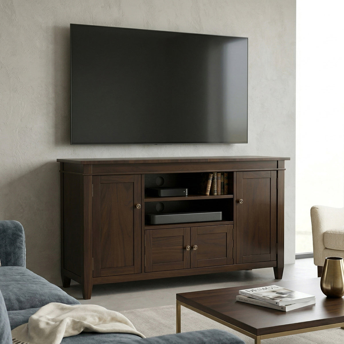 Brunette Brown | Carlton TV Stand