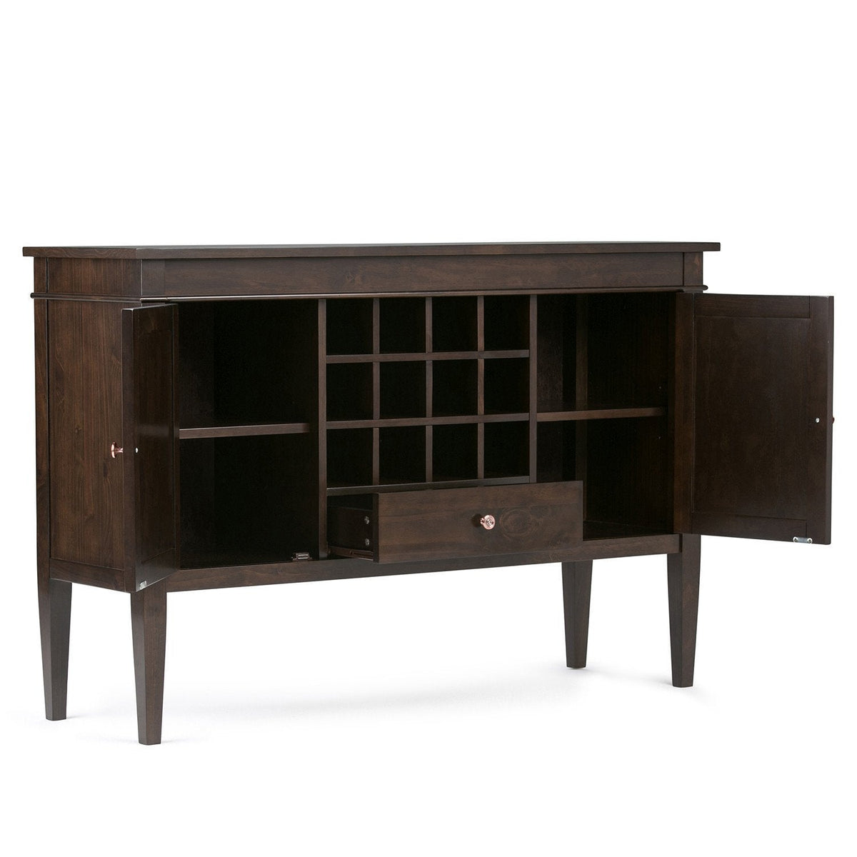 Brunette Brown | Carlton Sideboard Buffet & Wine Rack