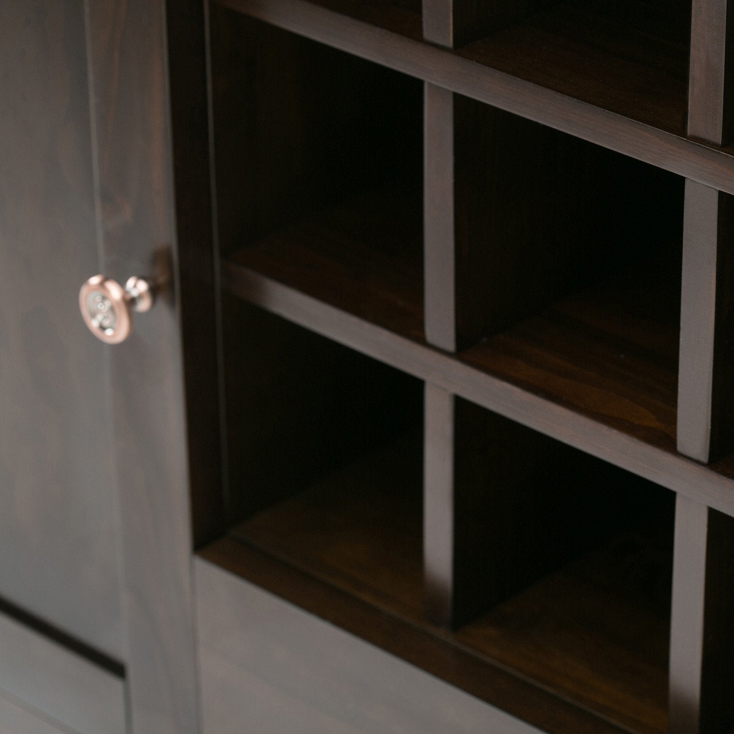 Brunette Brown | Carlton Sideboard Buffet & Wine Rack