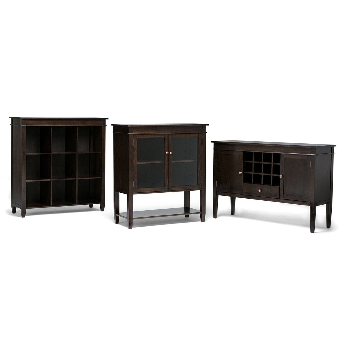 Brunette Brown | Carlton Sideboard Buffet & Wine Rack