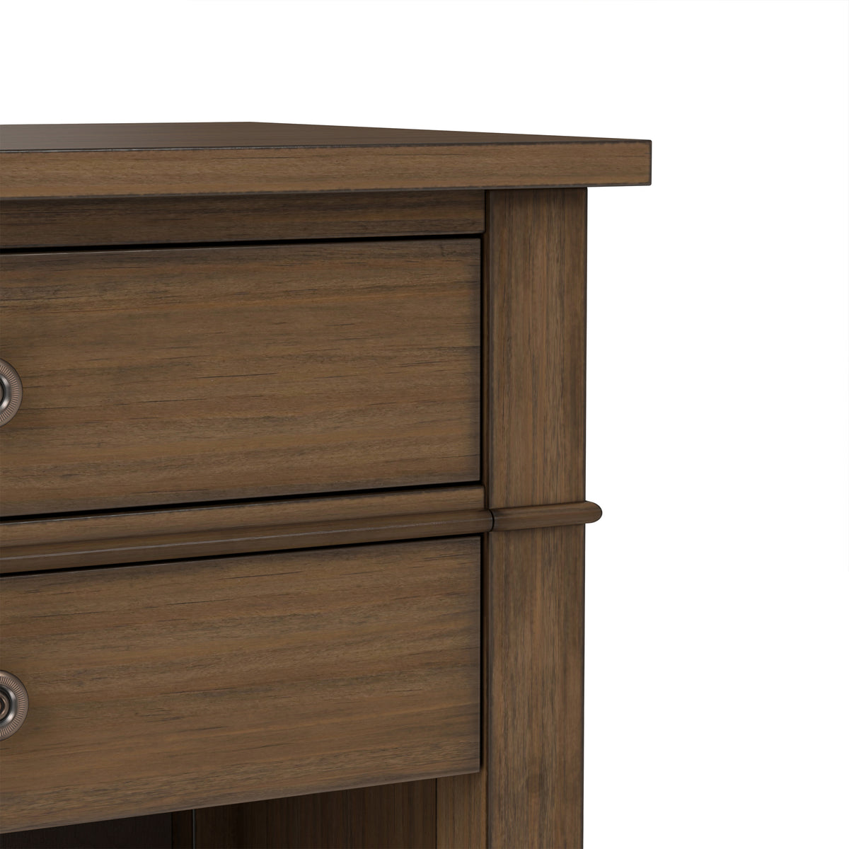 Rustic Natural Aged Brown | Carlton Bedside Table