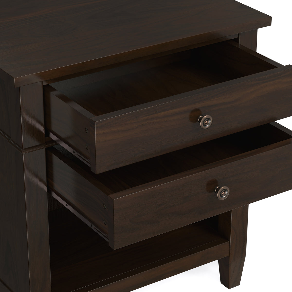 Brunette Brown | Carlton Bedside Table