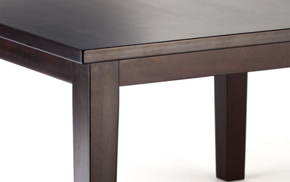 Midnight Black/Java Brown Vegan Leather | Cosmopolitan Large 9 piece Dining Set