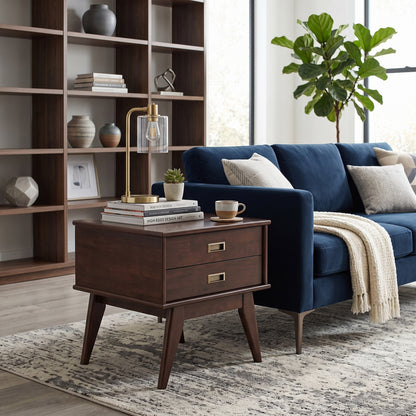 Medium Auburn Brown | Draper Mid Century Side Table