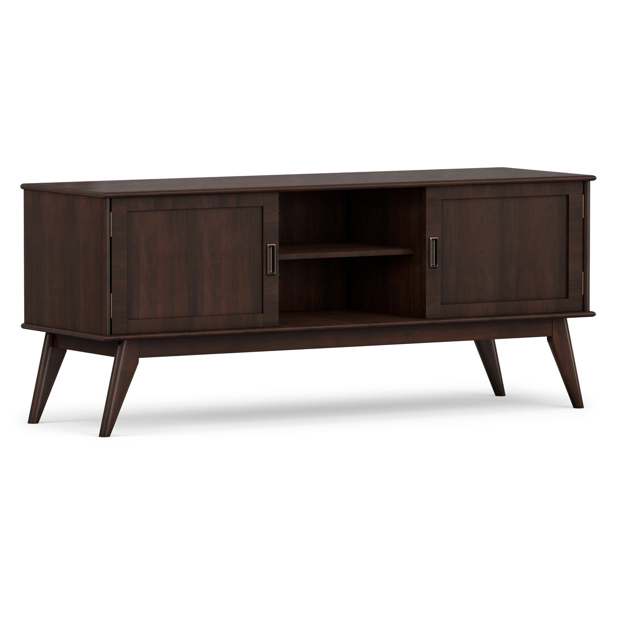 Medium Auburn Brown | Draper Mid Century Low TV Stand