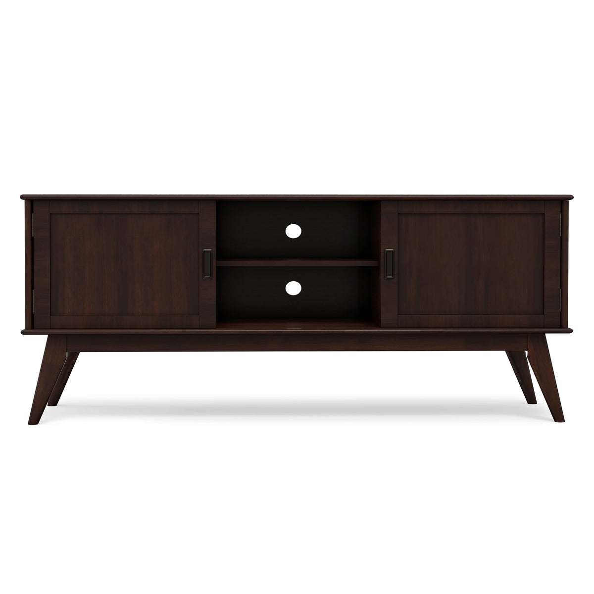 Medium Auburn Brown | Draper Mid Century Low TV Stand