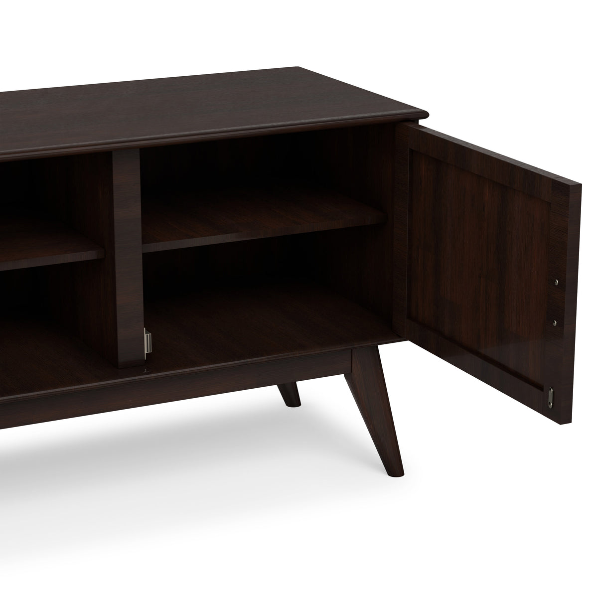 Medium Auburn Brown | Draper Mid Century Low TV Stand