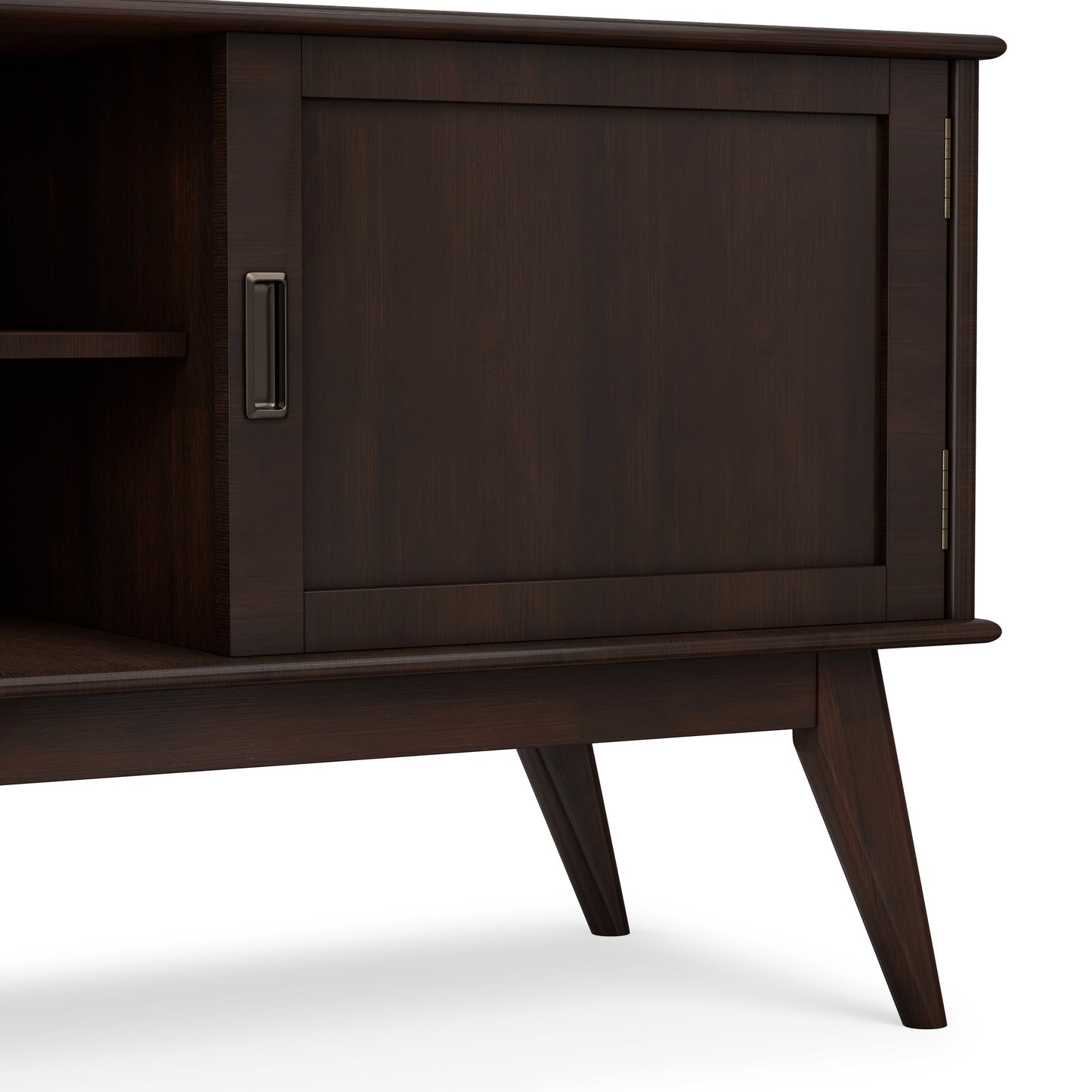 Medium Auburn Brown | Draper Mid Century Low TV Stand