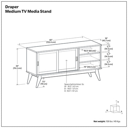 Teak Brown | Draper TV Stand