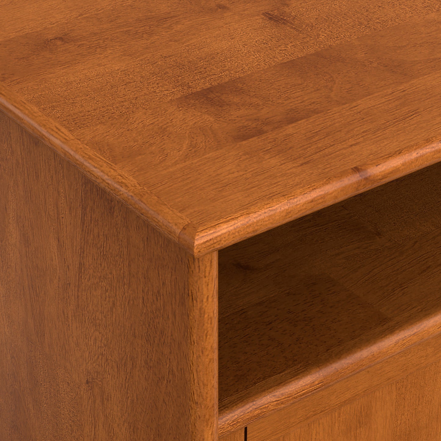 Teak Brown | Draper Tall TV Media Stand