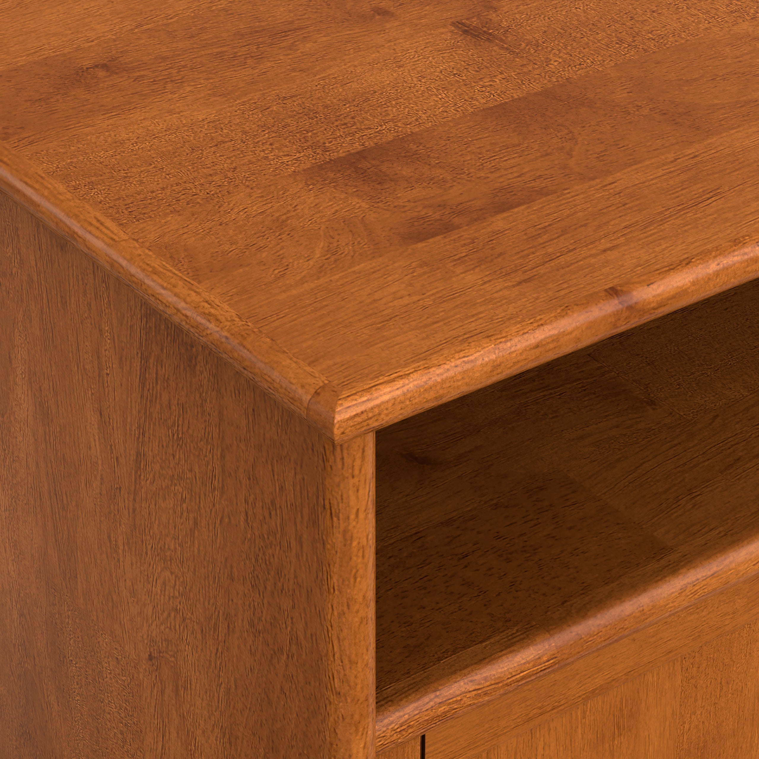 Teak Brown | Draper Tall TV Media Stand