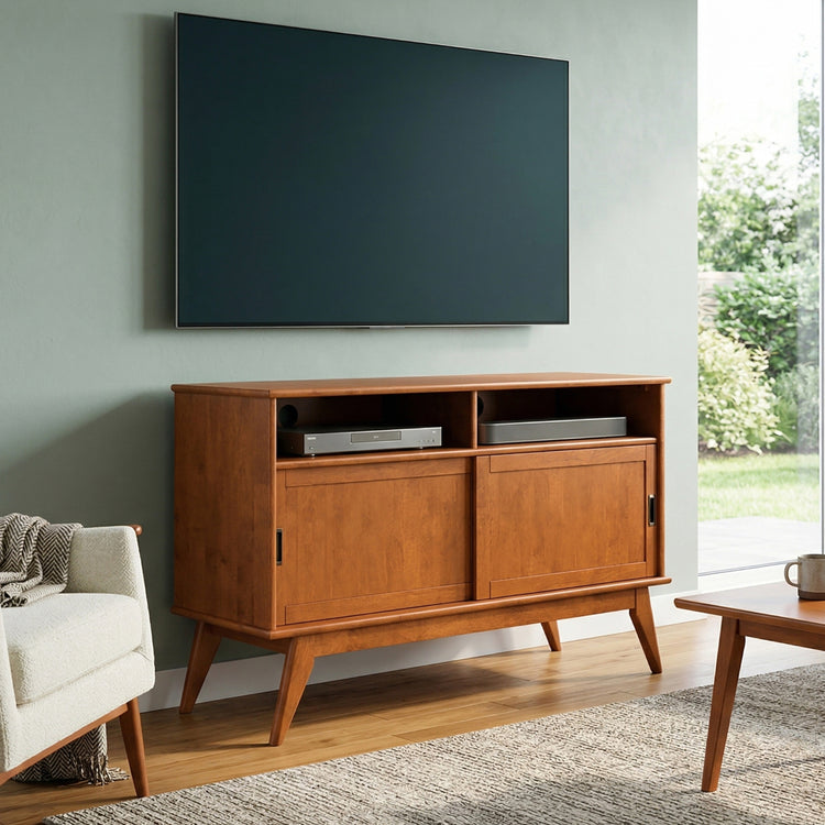 Teak Brown | Draper Tall TV Media Stand