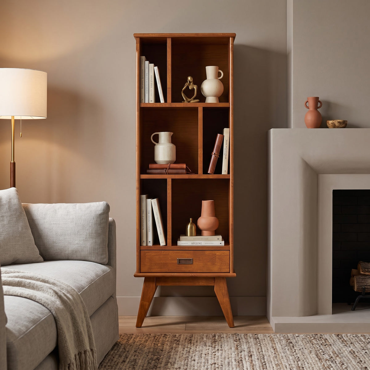 Teak Brown | Draper Bookcase