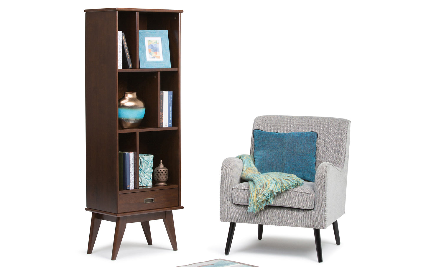 Medium Auburn Brown | Draper Bookcase