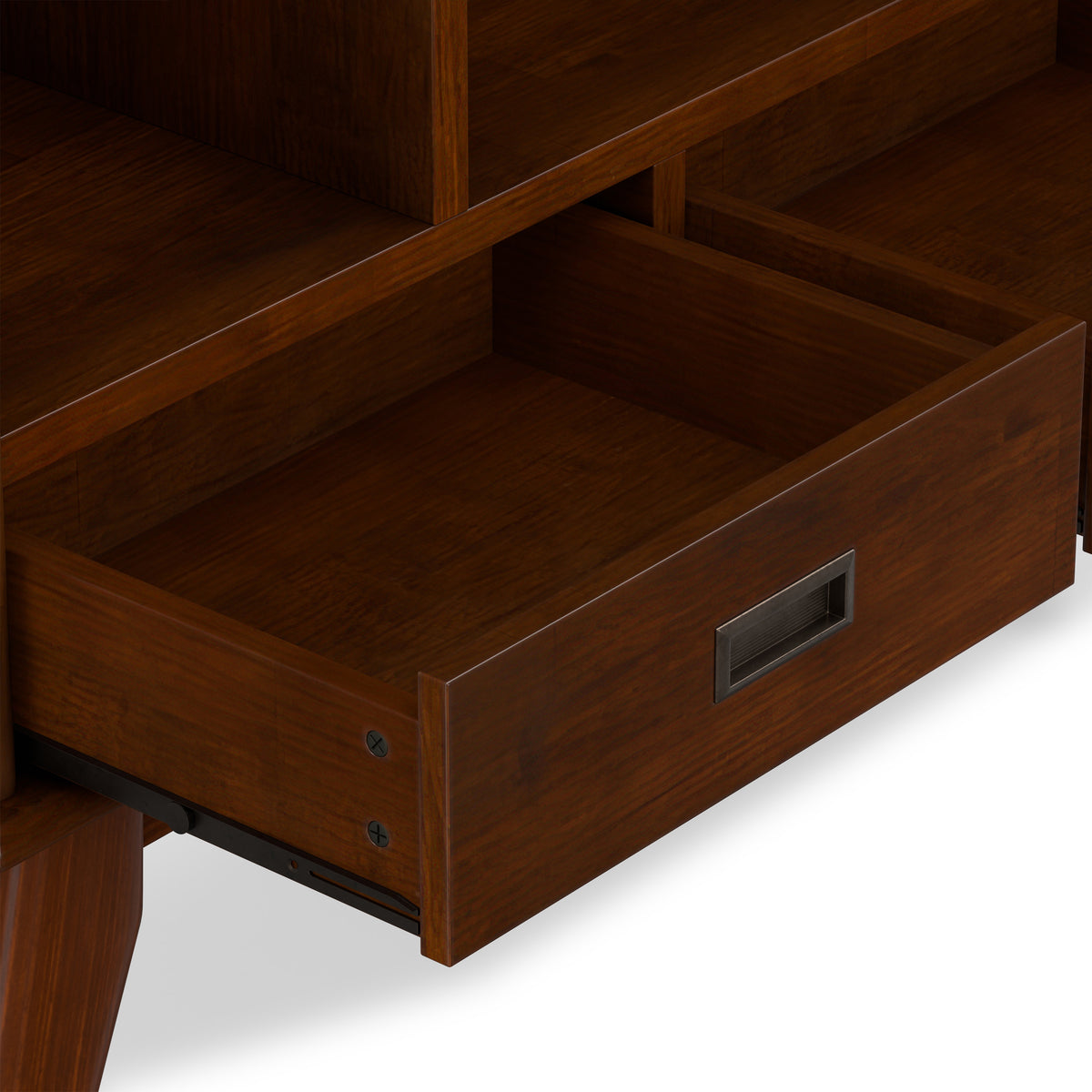 Medium Auburn Brown | Draper Wide Bookcase