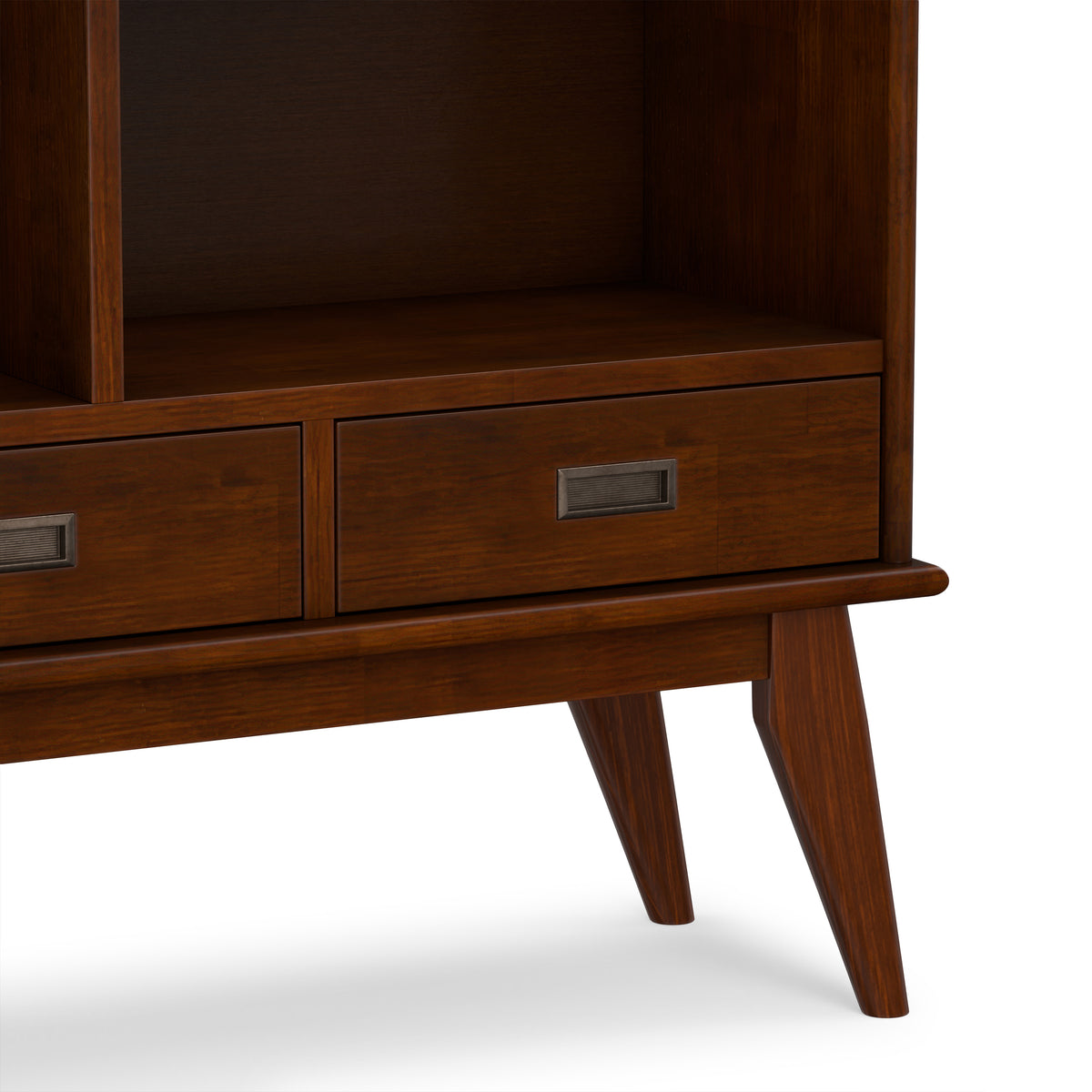 Medium Auburn Brown | Draper Wide Bookcase