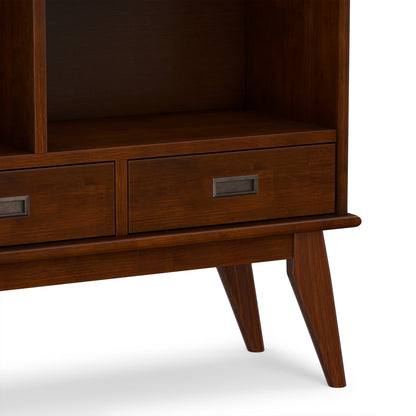 Medium Auburn Brown | Draper Wide Bookcase