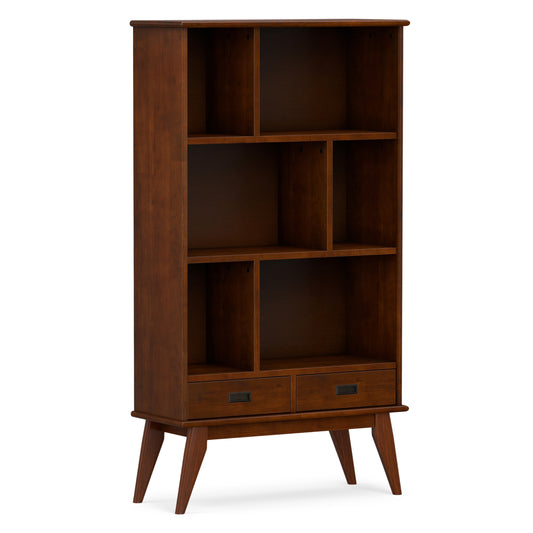 Medium Auburn Brown | Draper Wide Bookcase