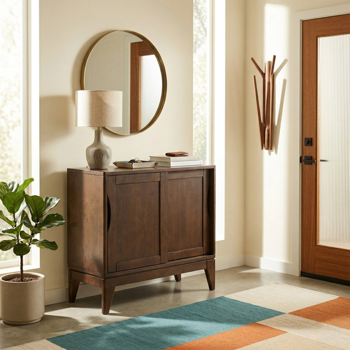 Walnut Brown | Harper Low Storage Cabinet