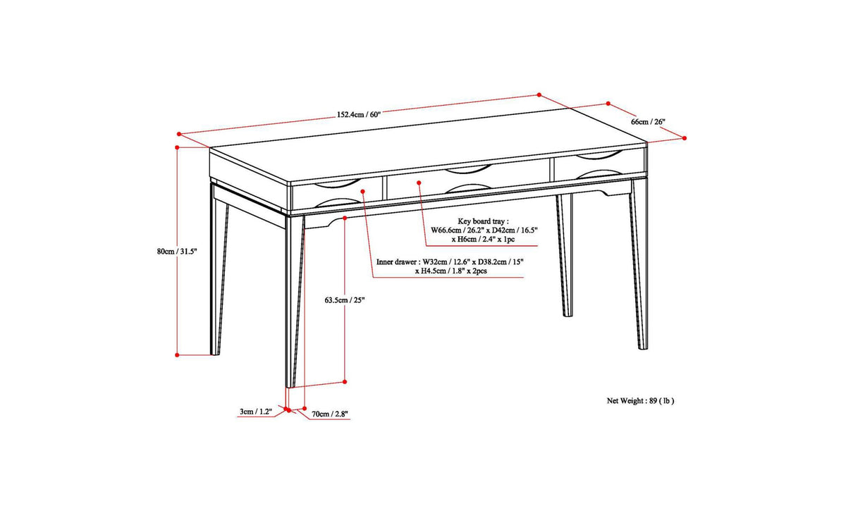 Walnut Brown | Harper Desk
