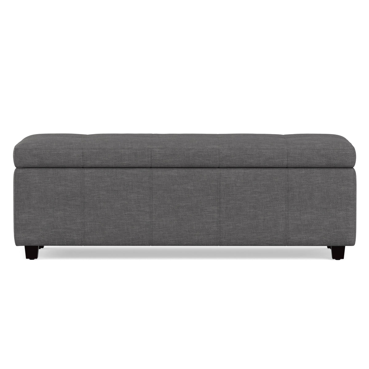 Slate Grey | Castleford Storage Ottoman in Linen