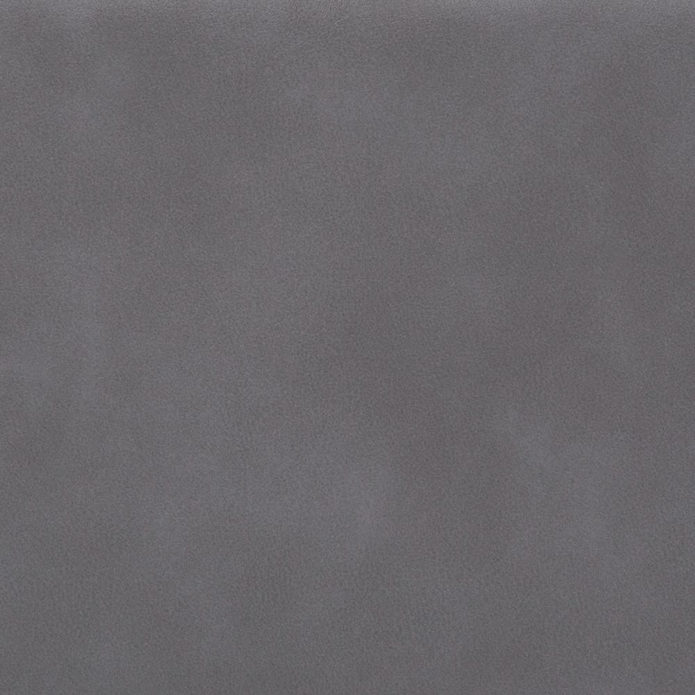 Stone Grey Vegan Leather | Draper Ottoman Bench in Vegan Leather